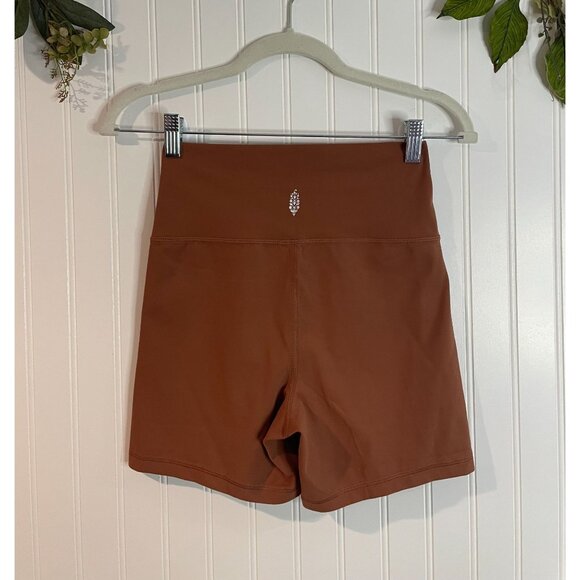 Fp movement High-Waisted Rust Brown Athletic Shorts S - Picture 7 of 14
